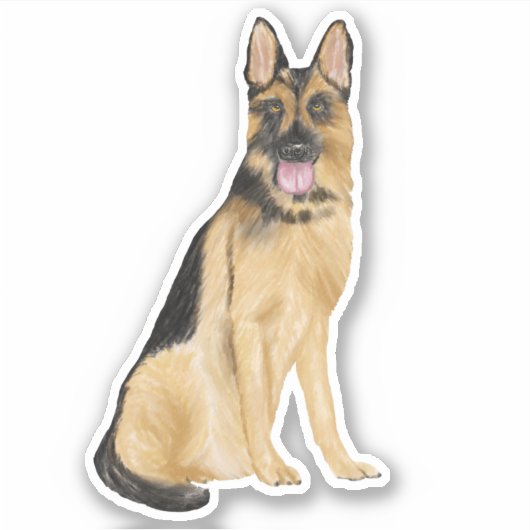 German Shepherd Dog Sticker (Voorkant)