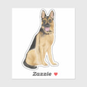 German Shepherd Dog Sticker (Vel)