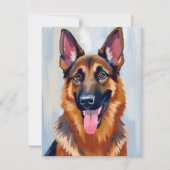 German Shepherd | Dog Watercolor Pet Card (Voorkant)