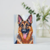 German Shepherd | Dog Watercolor Pet Card (Staand voorkant)