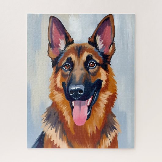 German Shepherd | Dog Watercolor Pet Legpuzzel (Verticaal)