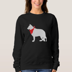 German Shepherd Dog Wearing Red Bandana Trui