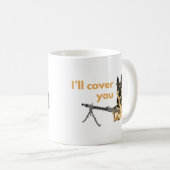 German Shepherd Dog with a Machine Pistool Koffiemok (Voorkant rechts)