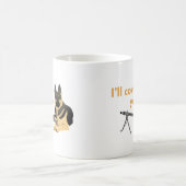 German Shepherd Dog with a Machine Pistool Koffiemok (Center)