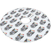 German Shepherd Dog with Hearts Valentijnsdag Kerstboom Rok (Gekanteld)