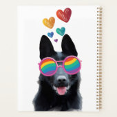 German Shepherd Dog with Hearts Valentijnsdag Planner (Achterkant)