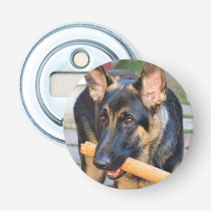 German Shepherd door Shirley Taylor Button Flesopener