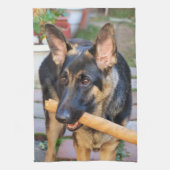 German Shepherd door Shirley Taylor Theedoek (Verticaal)