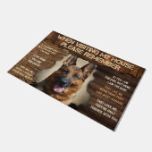 German Shepherd Doormat, Funny GSD Lover Gift Deurmat (Schuin)