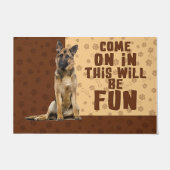 German Shepherd Doormat, Funny GSD Lover Gift Deurmat (Voorkant)