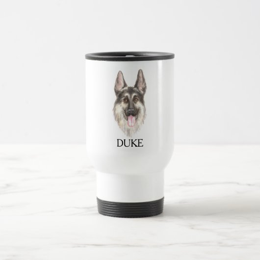 German Shepherd Drawing Personalized Reisbeker (Center)