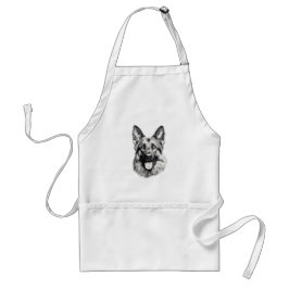 German Shepherd Drawing Portrait Apron | Dog Lover Standaard Schort