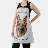 German Shepherd Drawing Portrait Apron Schort (Insitu)
