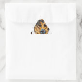 GERMAN SHEPHERD DRIEHOEK STICKER (Tas)
