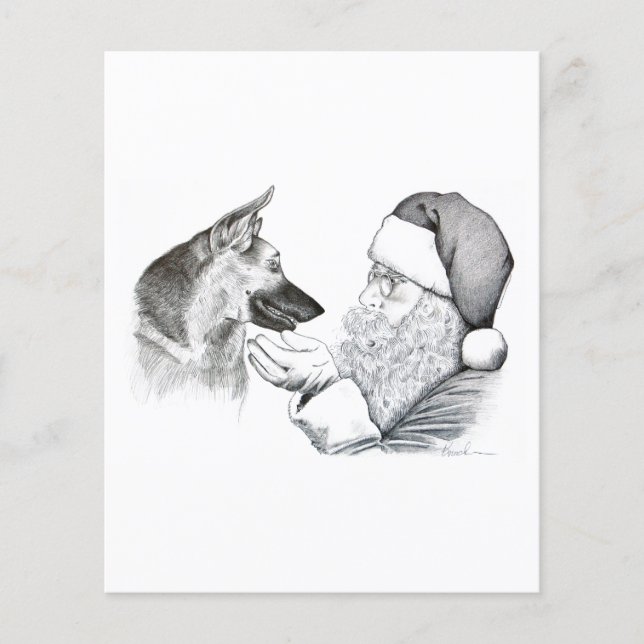 German Shepherd en Santa (Voorkant)
