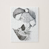 German Shepherd en Santa Claus Legpuzzel (Verticaal)