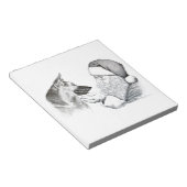 German Shepherd en Santa Notitieblok (Schuin)
