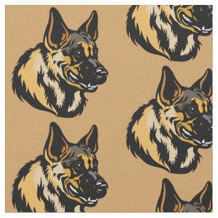 German Shepherd Fabric Stof