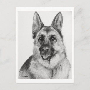 German Shepherd Fine Art Briefkaart
