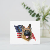 German Shepherd Flag Briefkaart (Staand voorkant)