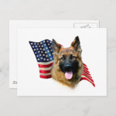 German Shepherd Flag Briefkaart (Voorkant / Achterkant)