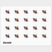 German Shepherd Flag Ronde Sticker (Vel)