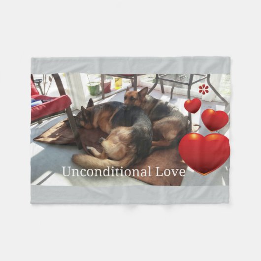 German Shepherd Fleece Blanket (Voorkant (Horizontaal))