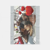 German Shepherd Fleece Blanket (Voorkant)