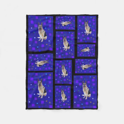 German Shepherd Fleece Blanket (Voorkant)