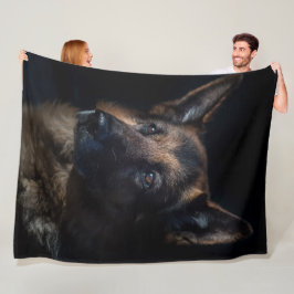 German Shepherd Fleece Blanket Deken