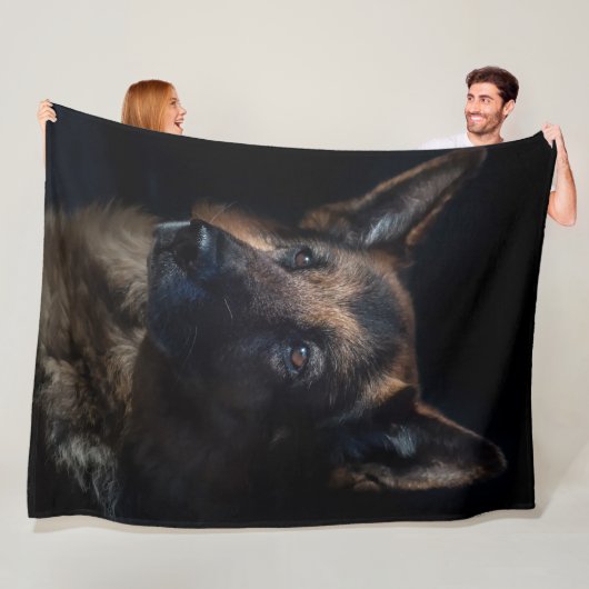 German Shepherd Fleece Blanket Deken (In situ)