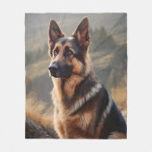 German Shepherd Fleece Deken (Voorkant)
