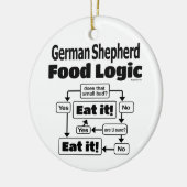 German Shepherd Food Logic Keramisch Ornament (Links)
