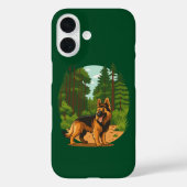 German Shepherd Forest Adventure Dog Case-Mate iPhone Case (Achterkant)