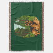 German Shepherd Forest Adventure Dog  Deken (Voorkant Verticaal)