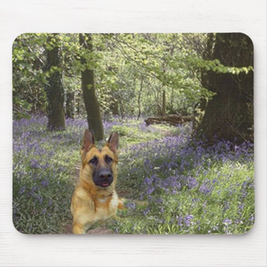 German Shepherd Forest Mousepad Muismat (Voorkant)