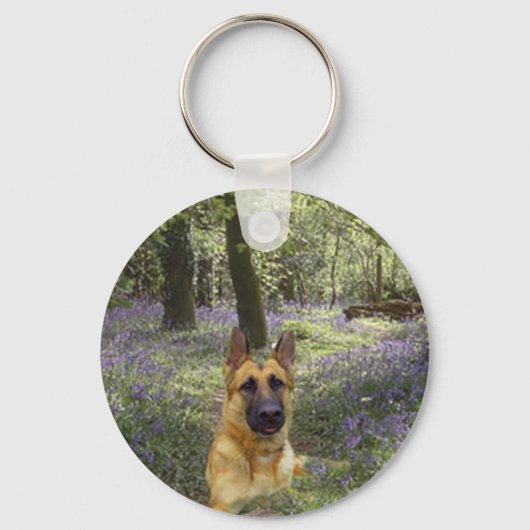 German Shepherd Forest Sleutelhanger (Voorkant)