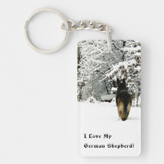 German Shepherd Foto Sleutelhanger (Voorkant)