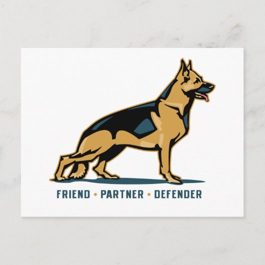 German Shepherd Friend Briefkaart (Voorkant)