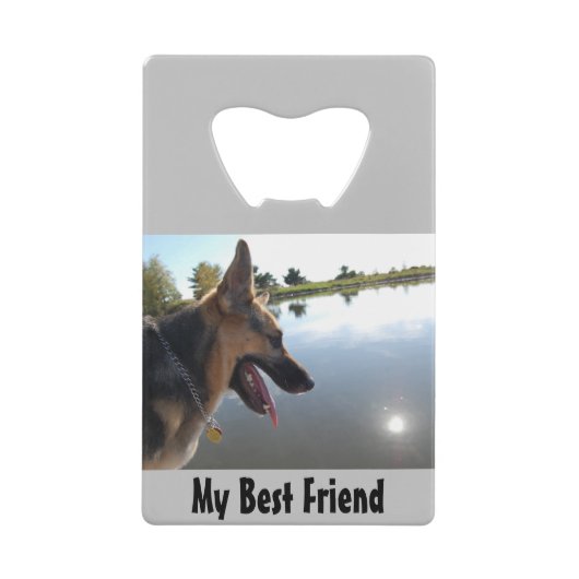 German Shepherd Friend Kredietkaart Flessenopener (Voorkant)