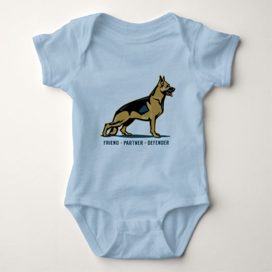 German Shepherd Friend Romper (Voorkant)