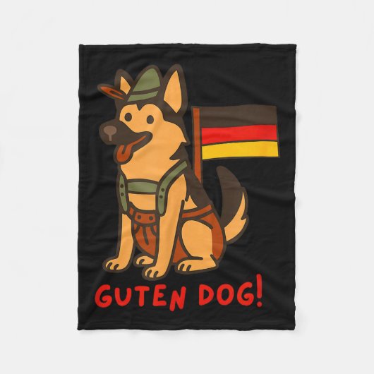 German Shepherd Funny Beer Festival Guten Dog Fleece Deken (Voorkant)
