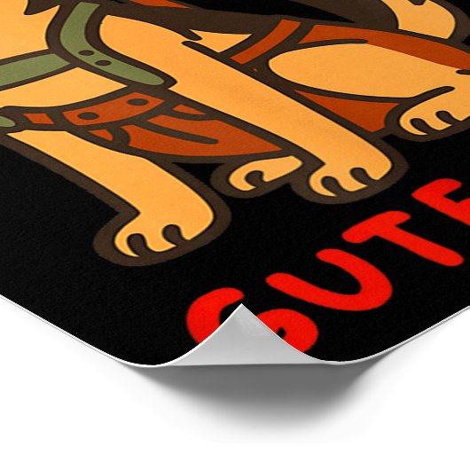 German Shepherd Funny Beer Festival Guten Dog Poster (Hoek)