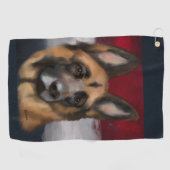 German Shepherd Golfhanddoek (Horizontaal)