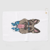 German Shepherd Golfhanddoek (Horizontaal)