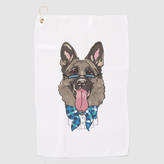 German Shepherd Golfhanddoek (Voorkant)
