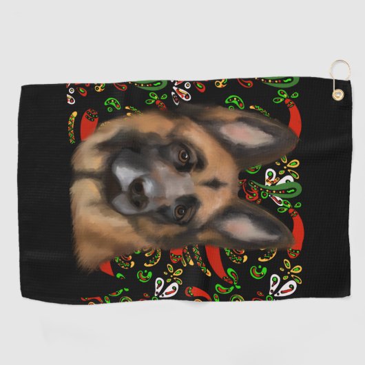GERMAN SHEPHERD GOLFHANDDOEK (Horizontaal)