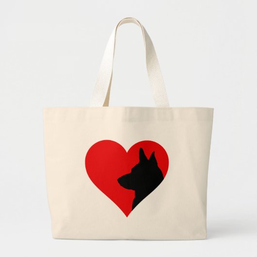 German Shepherd Grote Tote Bag (Voorkant)