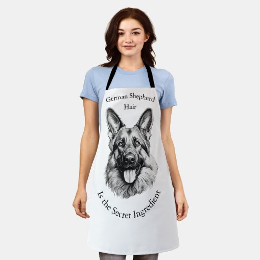 German Shepherd Hair the Secret Ingredient Apron Schort (Gedragen)
