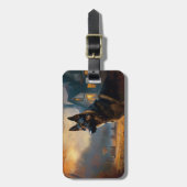 German Shepherd Halloween Scary Bagagelabel (Voorkant verticaal)